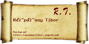 Répássy Tibor névjegykártya