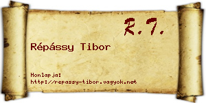 Répássy Tibor névjegykártya